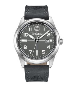 Мужские часы Northbridge с серым темным ремешком из натуральной кожи, 45 мм Timberland