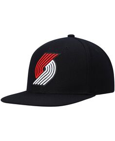 Мужская черная кепка Portland Trail Blazers Ground 2.0 Snapback Mitchell &amp; Ness