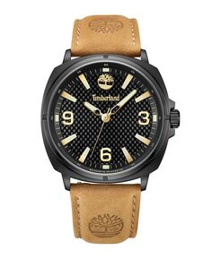 Мужские часы Bailard из натуральной кожи с пшеничным ремешком, 44 мм Timberland
