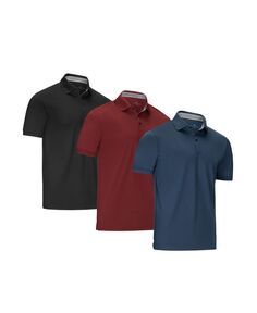 Мужская дизайнерская рубашка-поло для гольфа больших размеров — упаковка из 3 штук Mio Marino