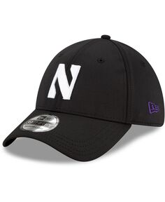 Мужская черная кепка Northwestern Wildcats Campus Preferred 39Thirty Flex Hat New Era