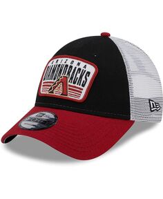 Мужская черная кепка Snapback Arizona Diamondbacks с двухцветной нашивкой 9FORTY New Era