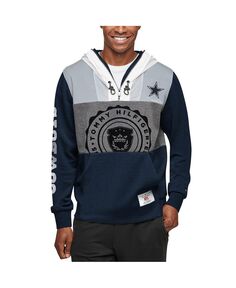 Мужской темно-синий, серый пуловер с капюшоном Dallas Cowboys Pinnacle Tommy Hilfiger