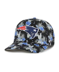 Мужская черная регулируемая кепка New England Patriots Dark Tropic Hitch &apos;47 Brand