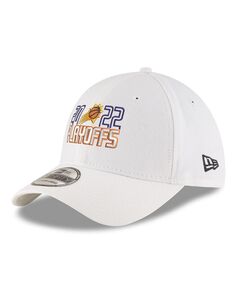Мужская белая кепка Phoenix Suns 2022 NBA Playoffs Bubble Letter 39THIRTY Flex Hat New Era
