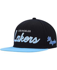 Мужская черная кепка Snapback Los Angeles Lakers Hardwood Classics MVP Team Script 2.0 Mitchell &amp; Ness