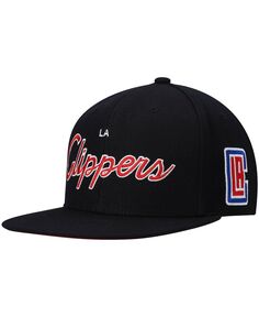 Мужская черная кепка Snapback LA Clippers Hardwood Classics Script 2.0 Mitchell &amp; Ness