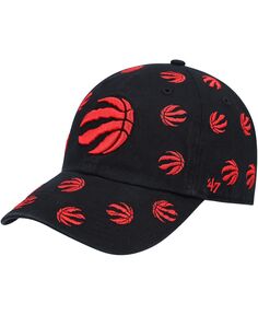 Мужская черная регулируемая кепка Toronto Raptors &apos;47 с конфетти и очисткой &apos;47 Brand