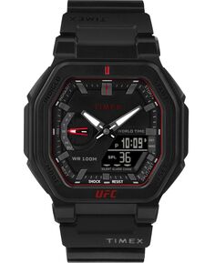 Мужские кварцевые часы UFC Colossus, черные, черные, 45 мм Timex