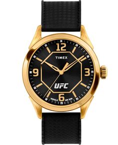Мужские кварцевые силиконовые часы UFC Athena, черные, 42 мм Timex