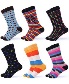 Мужские стильные разноцветные классические носки, 6 шт. Gallery Seven