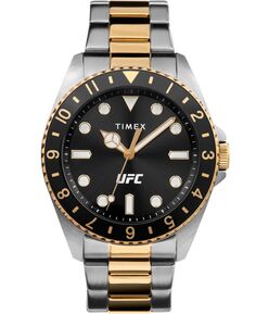 Мужские кварцевые двухцветные часы UFC Debut из нержавеющей стали, 42 мм Timex
