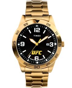 Мужские кварцевые часы UFC Legend из нержавеющей стали золотистого цвета, 42 мм Timex