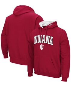 Мужской пуловер с капюшоном Crimson Indiana Hoosiers Arch Logo 3.0 Colosseum