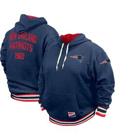 Мужской темно-синий пуловер с капюшоном New England Patriots Big and Tall NFL New Era
