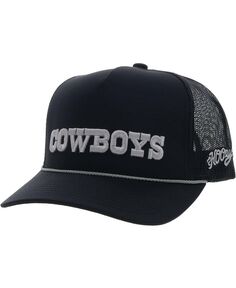 Мужская черная кепка дальнобойщика Dallas Cowboys с надписью Rope Trucker Hat Hooey