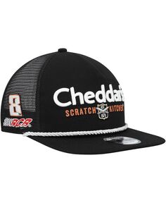 Мужская черная кепка для гольфиста Kyle Busch Cheddar&apos;s Snapback New Era