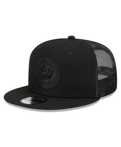 Мужская черная кепка с логотипом Charlotte FC Classic 9FIFTY Trucker Snapback New Era