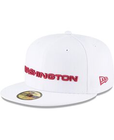 Мужская белая кепка с логотипом Washington Football Team Essential 59FIFTY New Era