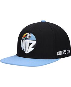 Мужская черная кепка с логотипом Sporting Kansas City Throwback Snapback Mitchell &amp; Ness
