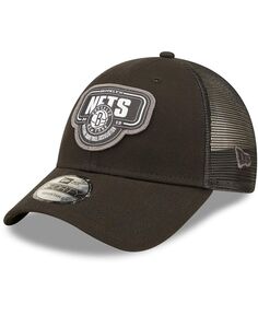 Мужская черная кепка с логотипом команды Brooklyn Nets 9FORTY Trucker Snapback New Era