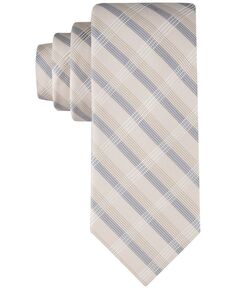 Мужской кремовый галстук в клетку Calvin Klein