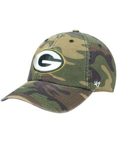 Регулируемая кепка Green Bay Packers Woodland Clean Up &apos;47 Brand