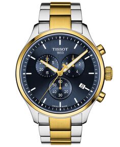 Мужские швейцарские часы с хронографом Chrono XL, классические двухцветные часы-браслет из нержавеющей стали, 45 мм Tissot