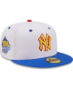 Мужская белая облегающая шляпа Royal New York Yankees 1999 World Series Cherry Lolli 59FIFTY New Era