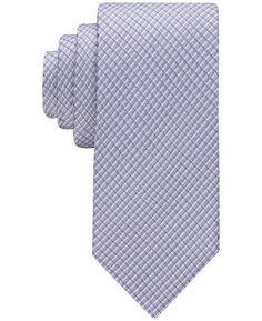 Мужской серебристый галстук в сетку Calvin Klein