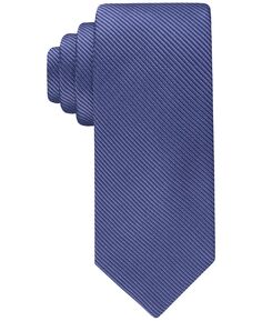 Мужской однотонный галстук в блестящую мини-полоску Calvin Klein