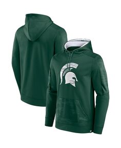 Мужской зеленый пуловер с капюшоном с логотипом Michigan State Spartans On The Ball Fanatics