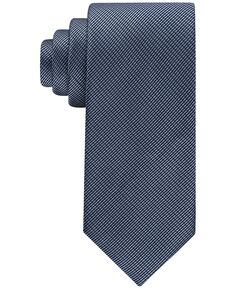Мужской однотонный фактурный галстук с вышивкой Calvin Klein