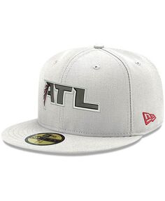 Мужская белая приталенная шляпа Atlanta Falcons Omaha ATL 59FIFTY New Era