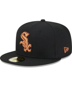Мужская черная приталенная шляпа Chicago White Sox Metallic Pop 59FIFTY New Era