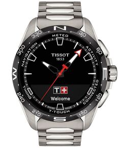 Мужские умные часы Swiss T-Touch Connect с титановым браслетом на солнечной батарее, 48 мм Tissot