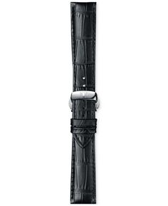 Официальный сменный черный кожаный ремешок для часов Tissot
