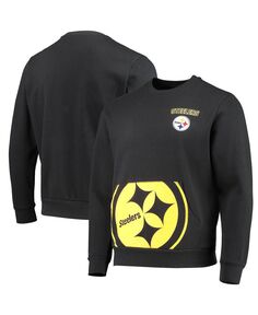 Мужской черный пуловер с карманами Pittsburgh Steelers FOCO