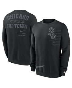 Мужской черный флисовый пуловер свитшот Chicago White Sox Statement Ball Game Nike