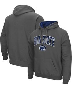 Мужской темно-серый пуловер с капюшоном Penn State Nittany Lions Arch Logo 3.0 Colosseum