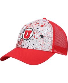 Мужская серо-красная кепка Utah Utes Love Fern Trucker Snapback Colosseum