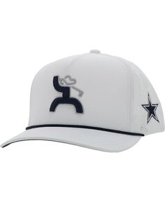 Мужская белая регулируемая шляпа Dallas Cowboys Golf Trucker Hooey