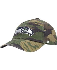 Мужская камуфляжная регулируемая шапка &apos;47 Seattle Seahawks Woodland Clean Up &apos;47 Brand