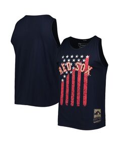 Мужская темно-синяя майка Boston Red Sox Cooperstown Collection Stars and Stripes Mitchell &amp; Ness