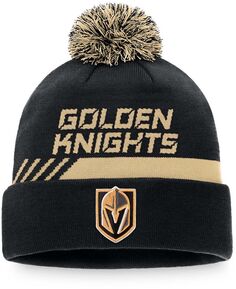 Фирменная мужская вязаная шапка с манжетами для раздевалки Vegas Golden Knights Authentic Pro Team Fanatics