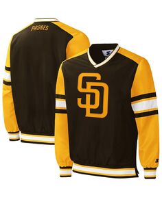 Мужской коричневый пуловер-ветровка San Diego Padres Yardline Starter