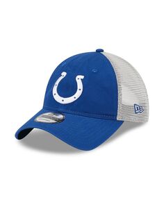 Мужская кепка Royal, натуральный цвет Indianapolis Colts Loyal 9TWENTY Trucker Snapback New Era