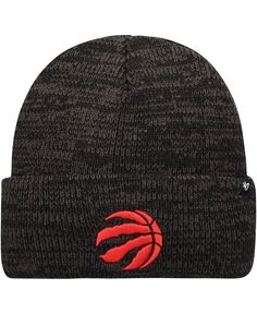 Мужская черная вязаная шапка с манжетами &apos;47 Toronto Raptors Brain Freeze &apos;47 Brand