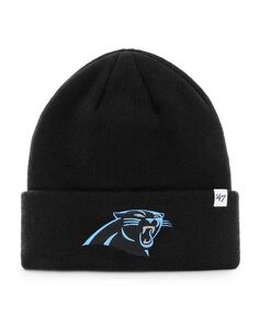 Мужская базовая вязаная шапка с манжетами &apos;47 Black Carolina Panthers среднего размера &apos;47 Brand