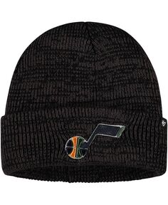 Мужская черная вязаная шапка с манжетами &apos;47 Utah Jazz Brain Freeze &apos;47 Brand